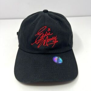 Eddie Money Dad Cap Strapback Retro Baseball Cap Black Pop Rock N Roll EUC